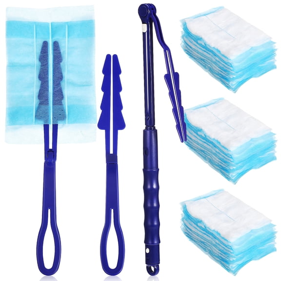 Supvox 1Set Electrostatic Cleaner Duster with Replaceable Microfiber Refills and Extendable Pole for Home Cleaning
