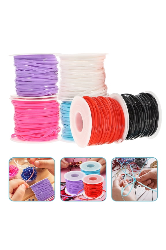1Set Flat Plastic Bracelet Making Ropes for DIY Jewelry Crafting and Key Chain Supplies