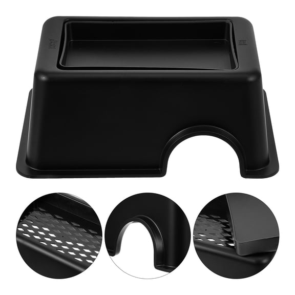 Supvox Reptile Plastic Hideout Black with Stylish Design for Aquarium Decoration and Pet Comfort