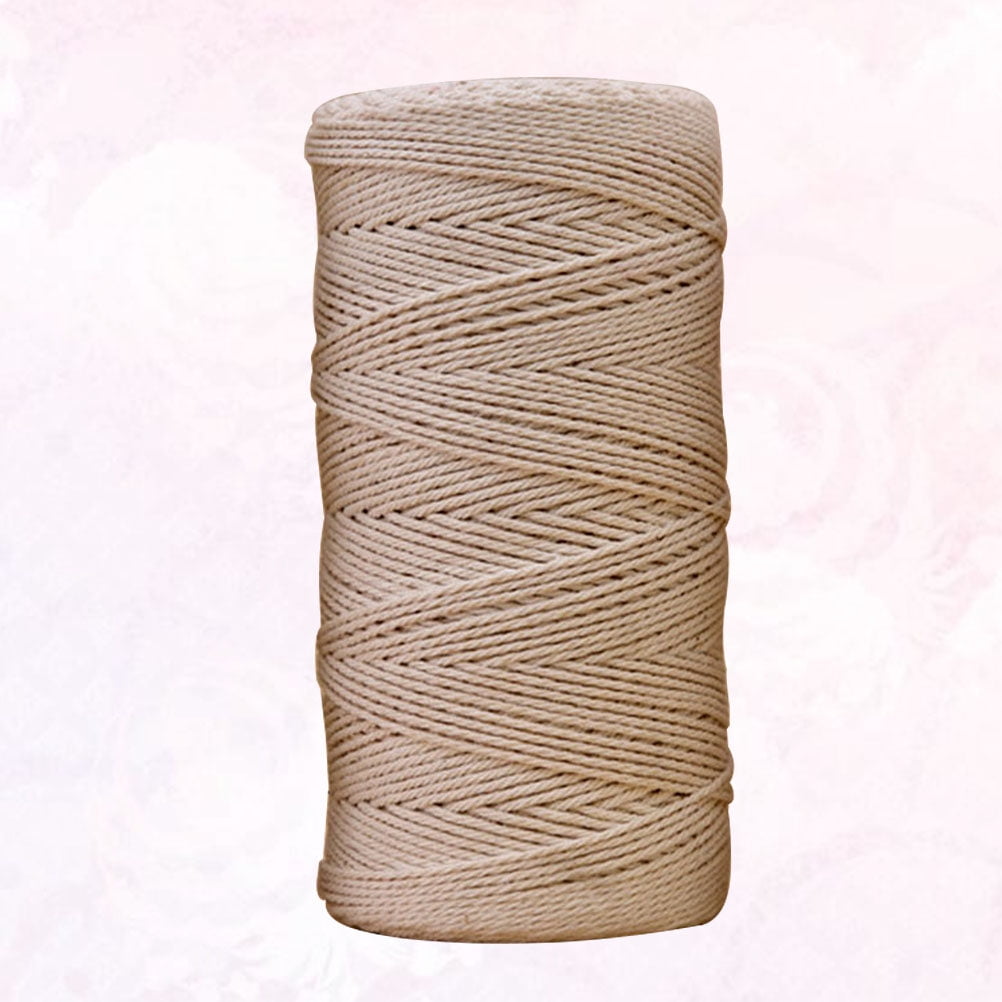 Supvox Natural Cotton Rope Bundle, Beige Macrame Cord for Bags, Wall Hangings, Crafts and Projects, 1 Piece