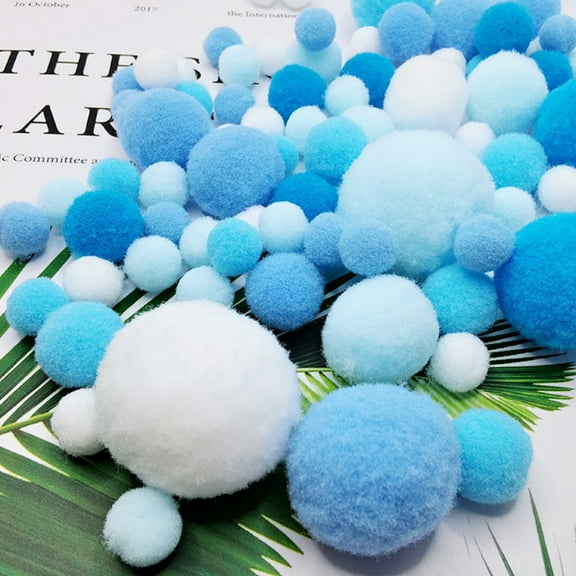 Supvox Round Fluffy Ball Pompoms Multi Colored 2 Bags 1.2in