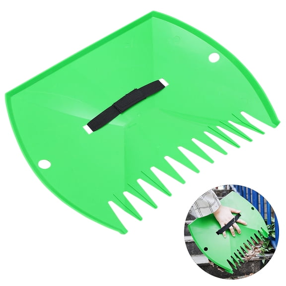 Supvox 2 Pcs Leaf Scoops Hand Plastic Green Outdoor Cleaning Tool