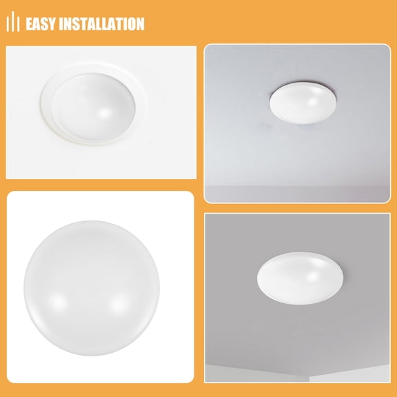 Supvox 2 Pcs Lamp Shade Cover PC White Round Light Diffusion For Kitchen Bathroom