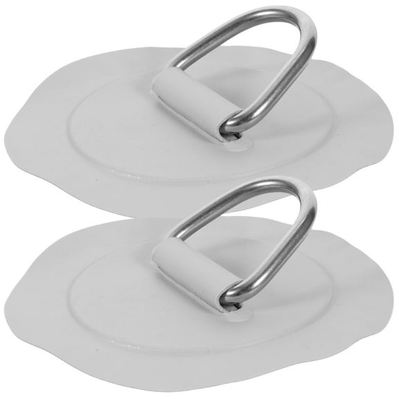 Supvox PVC D Ring Patch Handle White for Inflatable Boat Accessories 2Pcs
