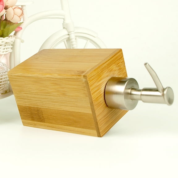 Supvox 2 Pcs Bamboo Soap Dispensers Pump Dispenser for Household Users