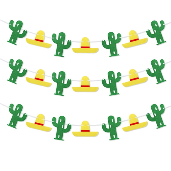 Supvox 2 Sets Festival Banner Multi Colored Non Woven Fabric Hanging Garland Indoor Outdoor Use