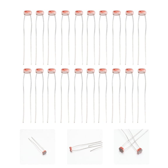 Supvox 20Pcs Photoresistor Gl5537 Light-Dependent Resistors for Electricity Use