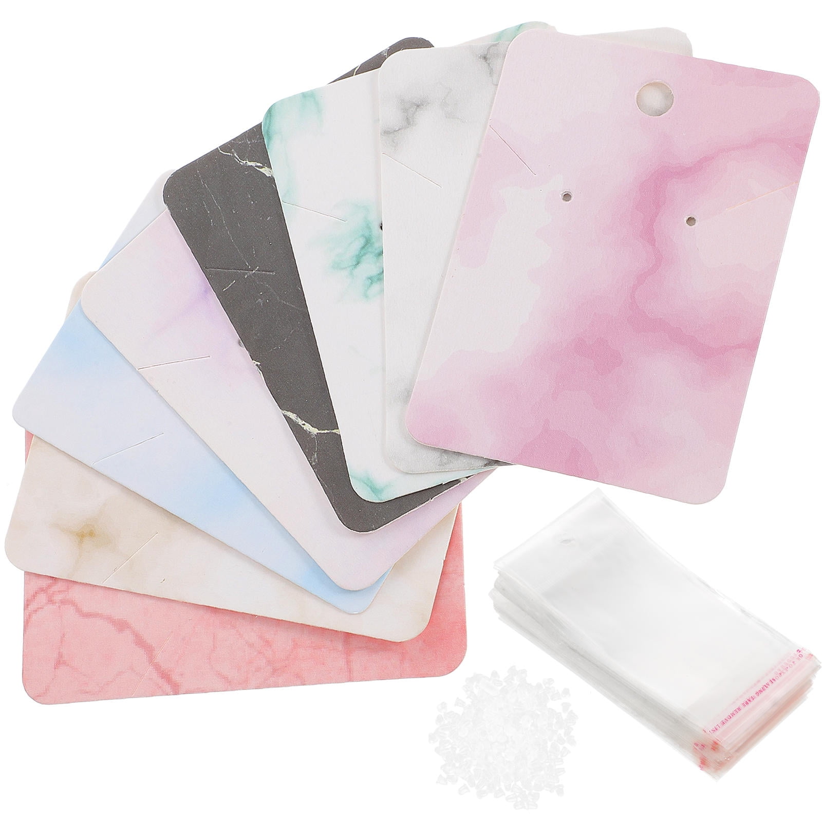 Supvox 200 Cards Jewelry Display Cards Paperboard Assorted Color for ...