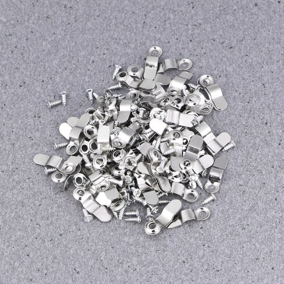 Supvox 200Pcs Plated Silver Metal Frame Locks with Screw Hole for Wood Picture Frames and Fashion Wall Clock