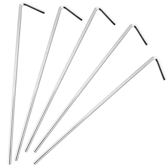 Supvox 20PCS Canopy Stake Iron for Fixing Tents Silver Outdoor Camping Nails for Fan Gear