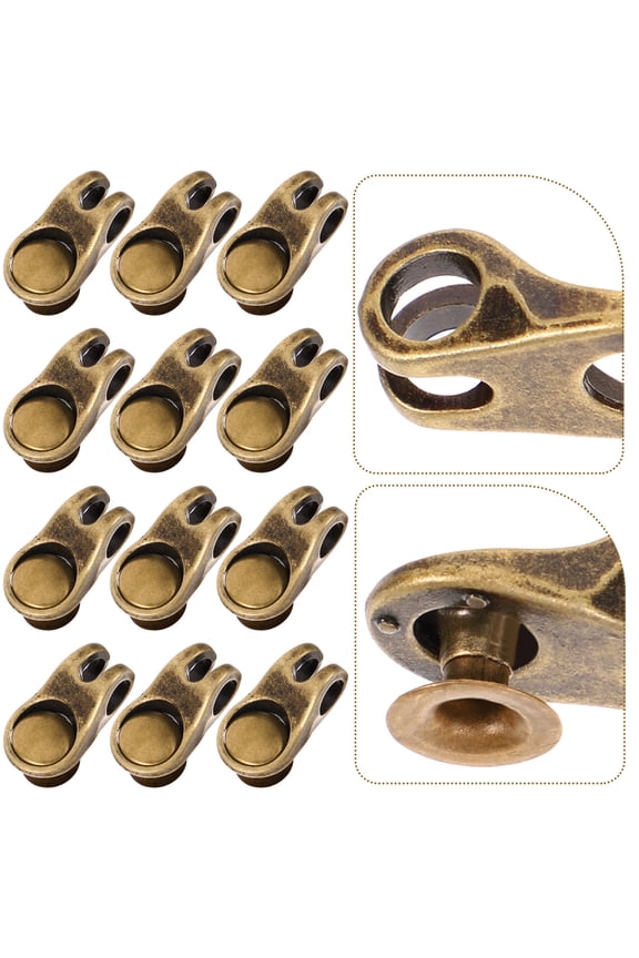 20Pcs Metal Shoe Lace Buckles Golden Color Wear Resistant Boot Eyelet Repair Kit
