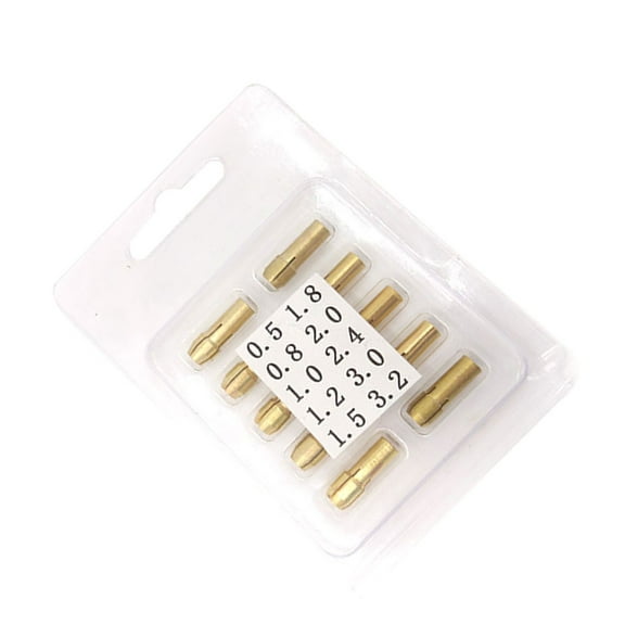Supvox 20Pcs Golden Brass Rotary Tool Collets High Durability for Punching Wood Cardboard
