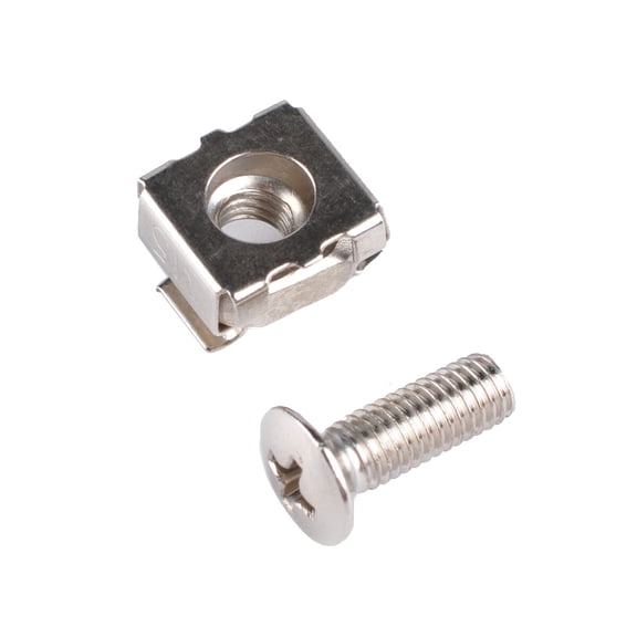 Supvox 20-Pack M5 x 20mm Carbon Steel Mounting Screws with Washers, Plated for Server Cabinets and Electronics