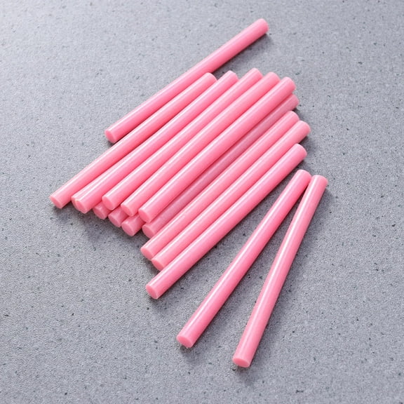 Supvox 20Pcs Hot Melt Glue Sticks Adhesive Rods Pink Odor Free for DIY Crafts
