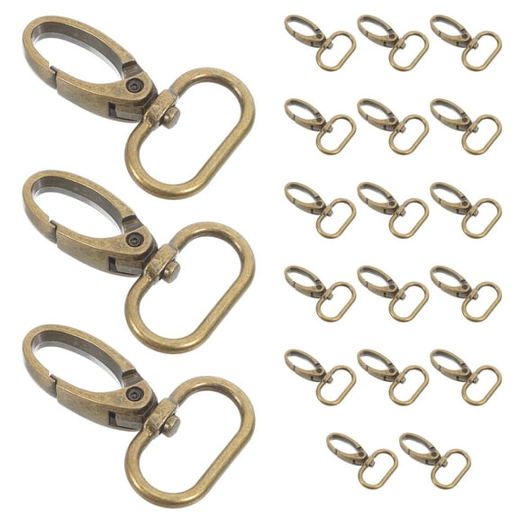 Supvox 20-Pack Lobster Clasp Swivel Hooks for Keychains, Bags, Crafting, Projects, and Decorative Accessories
