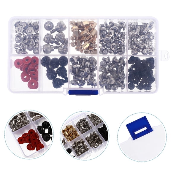 Supvox Back to School Notebook Screw Kit Assorted Color 228Set 5.1x2.6in