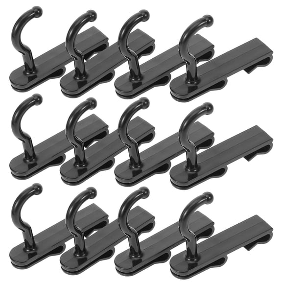 Supvox 24Pcs Grid Shelf Hanging Display Hooks for Organizing Space Black Plastic Modern Design
