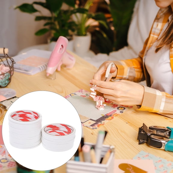Supvox 25Pcs Double Sided Tape for Crafts White Adhesive Tape Rolls for Scrapbooking Card Making and Paper Projects