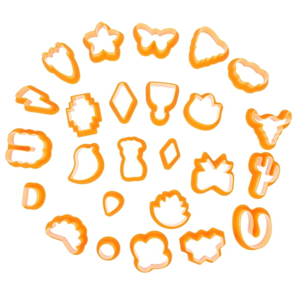 Supvox 25Pcs Clay Craft Cutting Mold Set Plastic Polymer Cutters for Jewelry Making