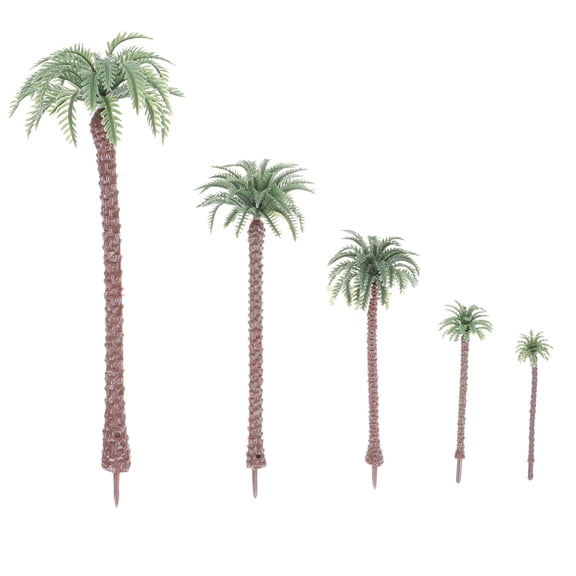 Supvox 25Pcs Plastic Palm Tree Model Fake Trees for Architectural Model Landscape Scenery