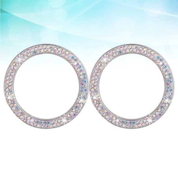 Supvox 2PCS Bling Ignition Ring for Car Engine Decoration Zinc Alloy Premium Car Owners Accessories