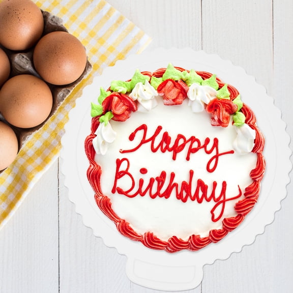 Supvox 2-Pack White Cake Boards for Sturdy Dessert Display, Kitchen Use, Party Food Presentation and Baking Support
