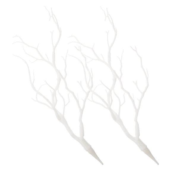 Supvox 2Pcs White Artificial Antler Branches Plastic Dried Twig Decor for Table and Vase