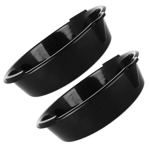 Supvox 2-Pack Reusable Oil Catch Pan Black Plastic Drip Tray for Spill Prevention and Control