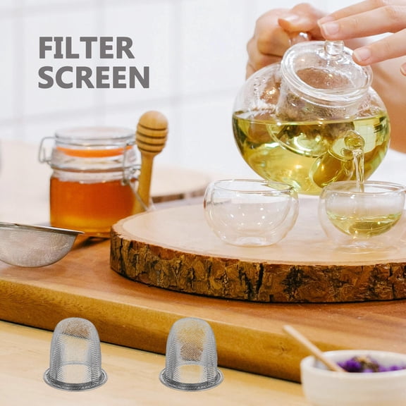 Supvox 2-Pack Stainless Steel Fine Mesh Tea Strainers for Loose Leaf Tea Infuser Reusable Teapot Filters