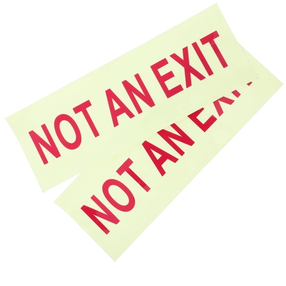 Supvox 2Pcs Glow in Dark Not An Exit Signs Red Plastic Door Safety Signs for Shop Use
