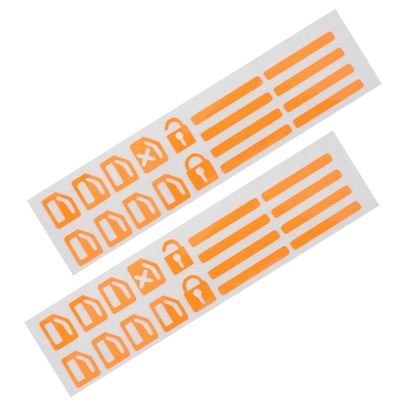 Supvox 2Pcs Glow in Dark Automotive Decorative Stickers Orange for Car Interior Window Control