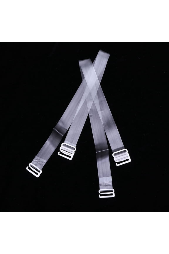 Clear Elastic Strap Invisible Shoulder Strap for Women Adjustable Silicone Bra Strap 2Set