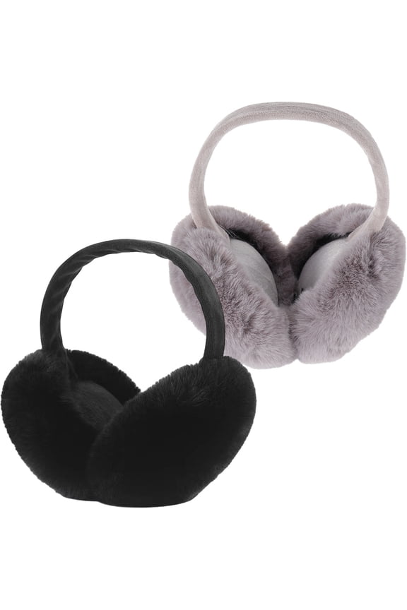 Assorted Color Winter Earmuffs for Adults, Comfortable and Stylish, 2Pcs