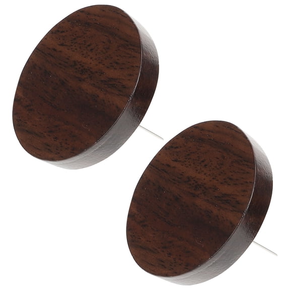 Supvox 2pcs Figurine Display Stand Brown Wood Elegant Design for Home Decor