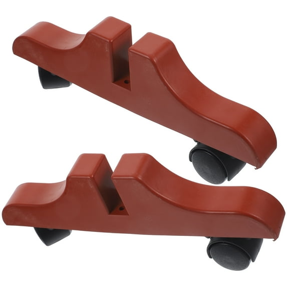 Supvox 2Pcs Wear Resistant Plastic Room Divider Stand Roller Base with Wheels for Home and Hotel Use Dark Red