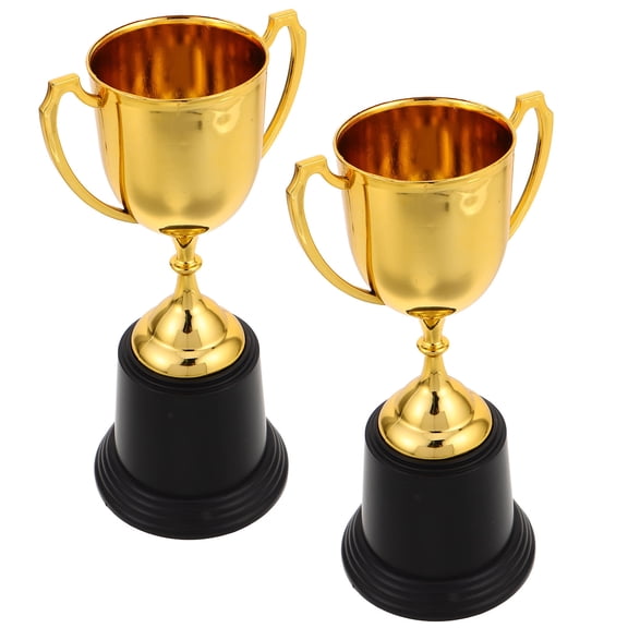 Supvox Set of 2 Small Plastic Trophies for Academic Excellence, Craftsmanship, Perfect Award Prizes