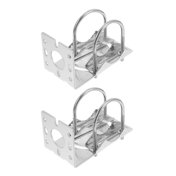 Supvox 2-Pack Universal Aluminum Alloy Antenna Mount Brackets for Outdoor Pole Installation and Secure Fixing Support