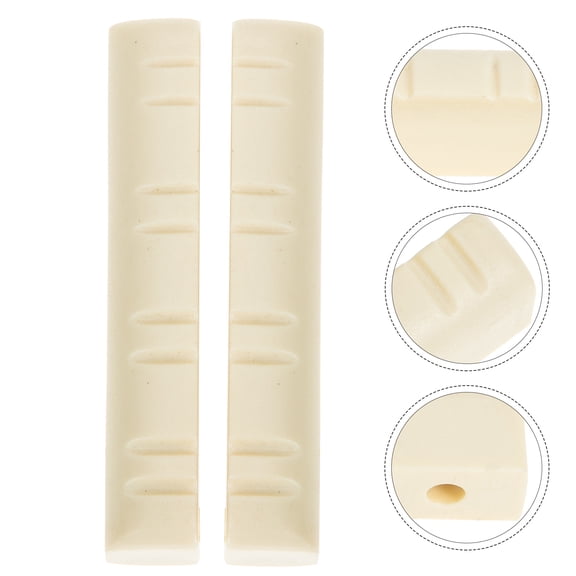 Supvox 2Pcs Sturdy ABS Mandolin Replacement Nuts for Clearer Mandolin Sound
