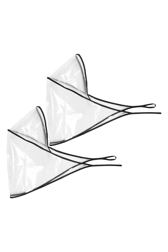2Set Hat Protector for Travel Waterproof Hair Cap Transparent for Women