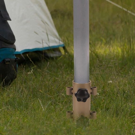 Supvox 2Pcs Adjustable Tent Pole Holder Portable Stand for Outdoor Camping Use