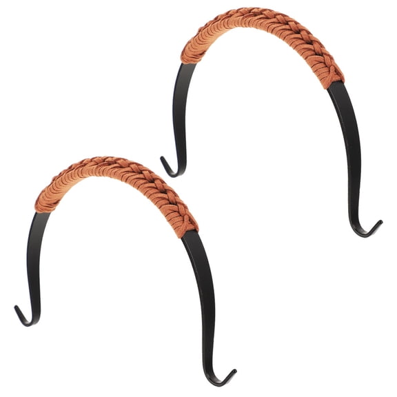 Supvox 2-Pack Light Brown Replacement Iron Teapot Handles for Kettle, Grip, Easy to Install and Use