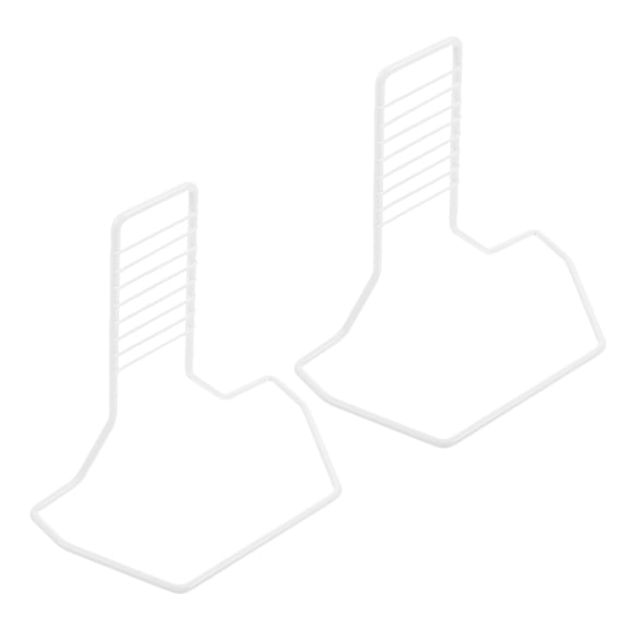 Supvox Mute Rotating Wheel Bracket White Iron for Hamster Exercise 2Pcs