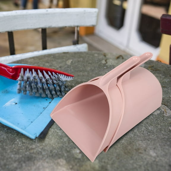 Supvox 2Pcs Pink Handheld Dustpan for Home Made from Durable Plastic with Comfortable Handle