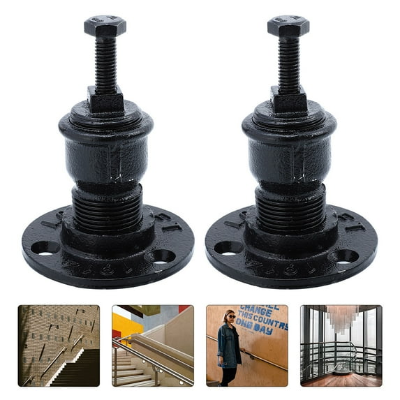 Supvox Solid Iron Handrail Support Bracket for Home Easy Installation 2Pcs