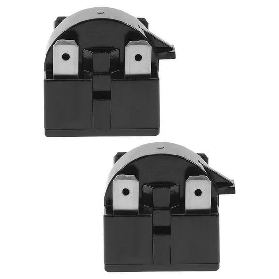 Supvox Fridge Compressor Starter Black ABS for Refrigerator Durable Quick Start 2Pcs