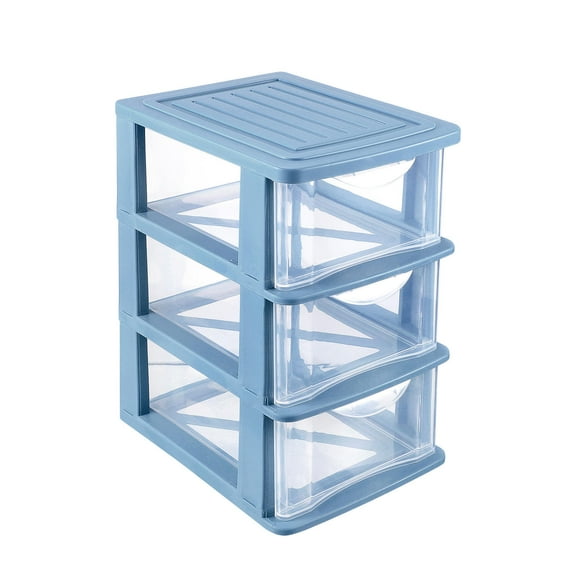 Supvox 3 Drawer Plastic Storage Tower Small Dresser with Drawers 5.3 X 6.8 X 9 Inch