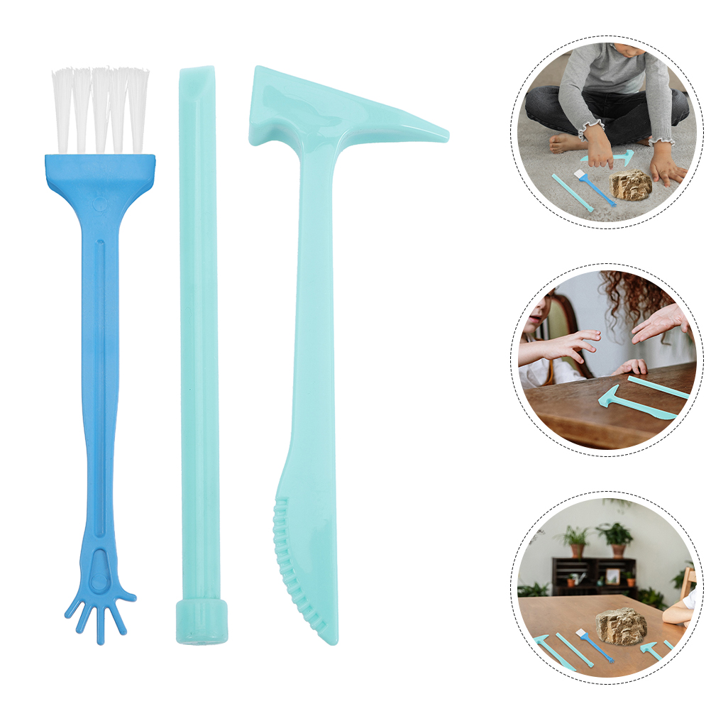 Supvox 3 Pcs of Kids Digging Toy Tools Digging Hammer Chisel Brush ...