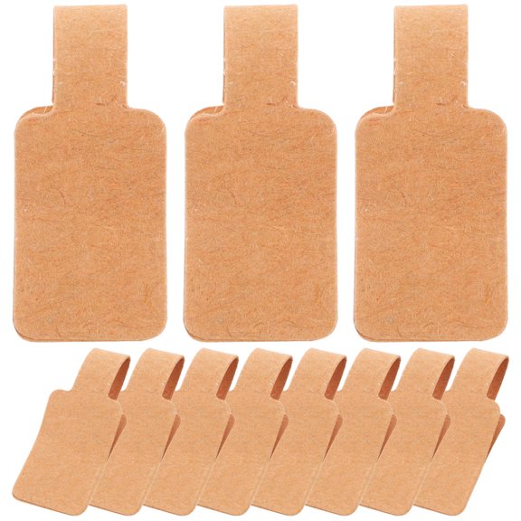 Supvox 300pcs Kraft Paper Adhesive Blank Labels for Necklace Price Tags