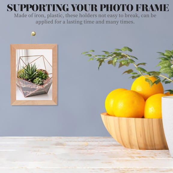 Supvox 30pcs Display Holder Picture Frame Stand Easel Back Photo Frame Supports Plastic Black Home Use
