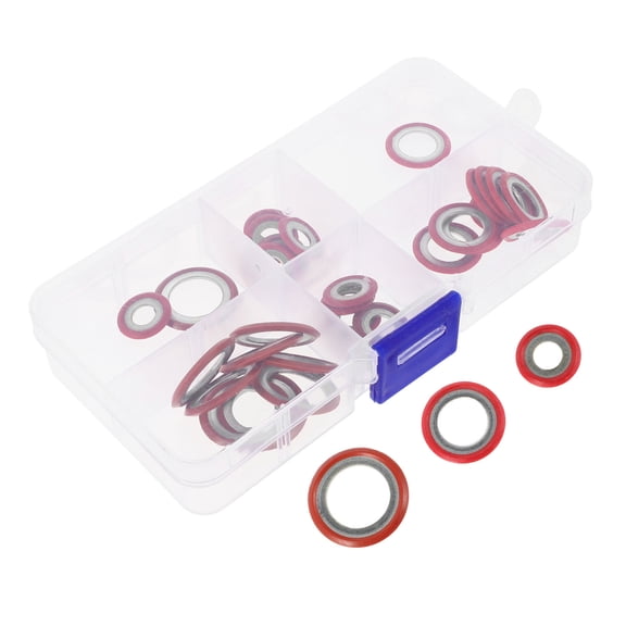 Supvox 30pcs Cooling System Hose Seal Gasket Multi Plastic Leakproof for Car Owners Air Conditioning